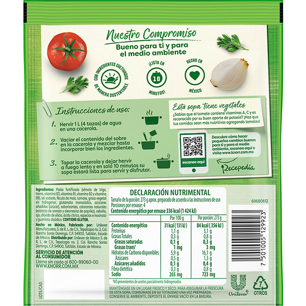 Sopa fideos Knorr 95g - 2