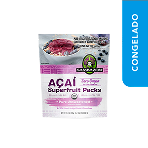 Acaí sin azúcar Sambazon 400G (4pz de 100g c/u)