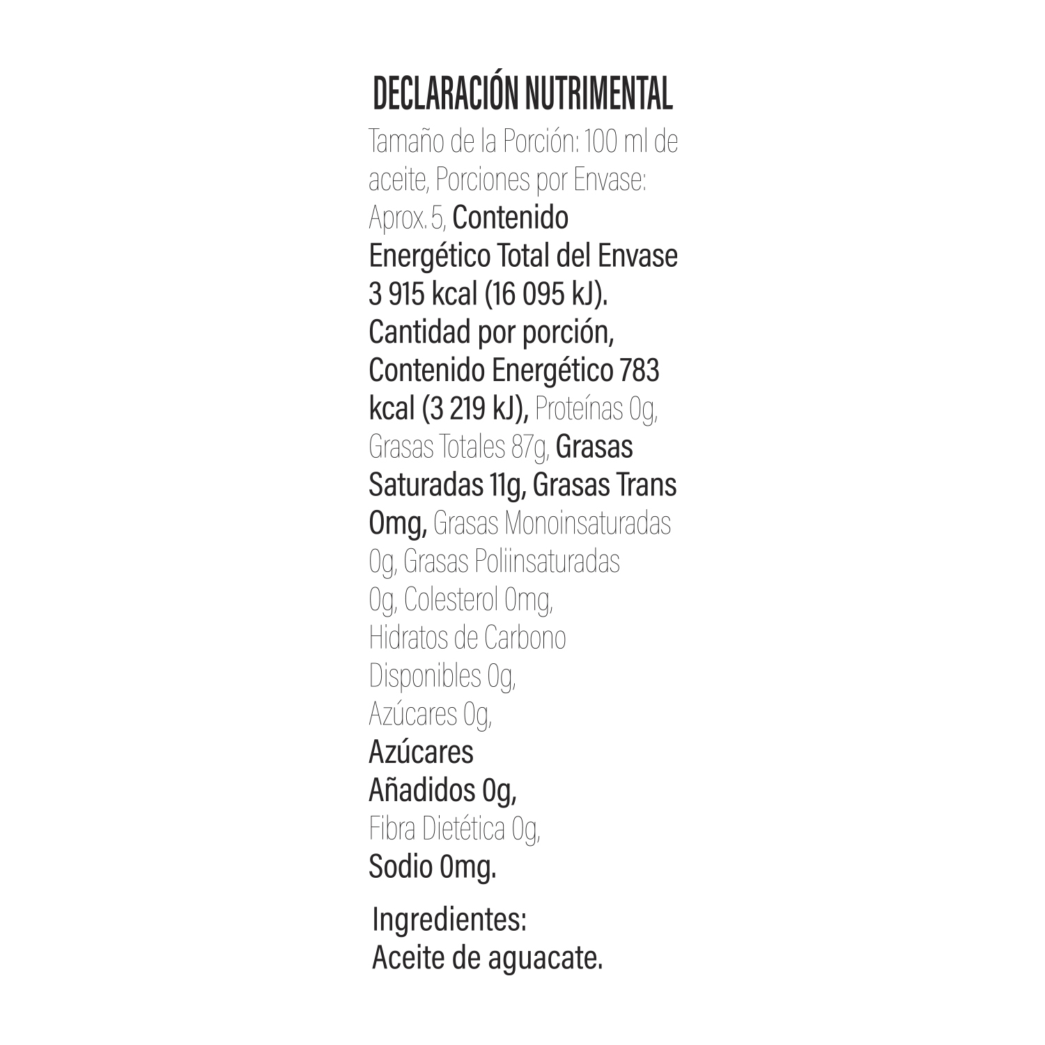 Aceite de aguacate Olew 500ml - 2