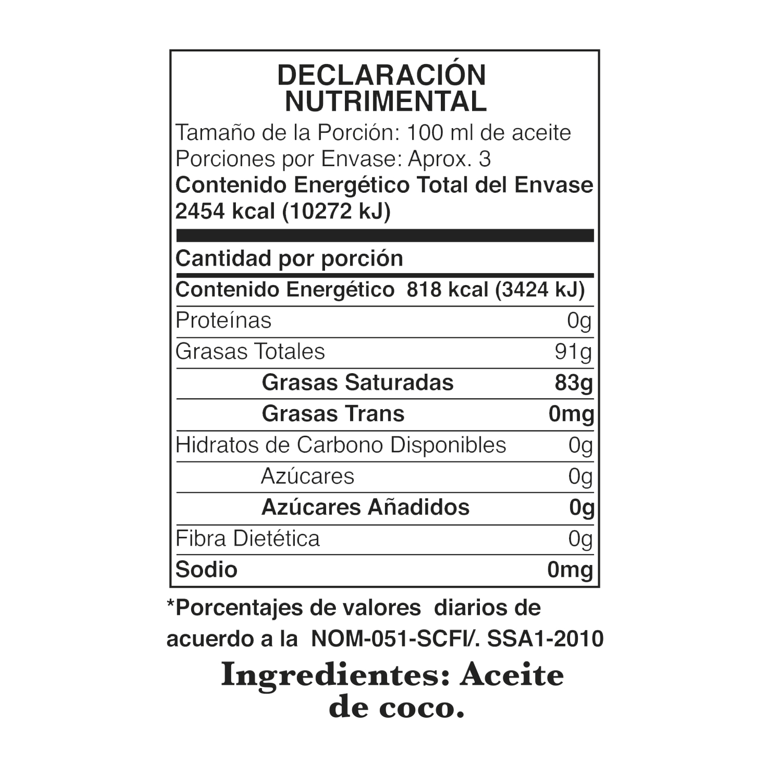 Aceite de coco neutro Olew 300ml - 2
