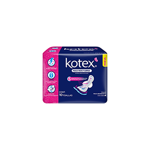 Toalla íntima maxi nocturna Kotex 10pz