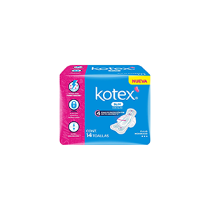 Toalla íntima slim con alas Kotex 14pz