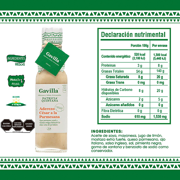 Aderezo César a la parmesana Gavilla 250ml - 2