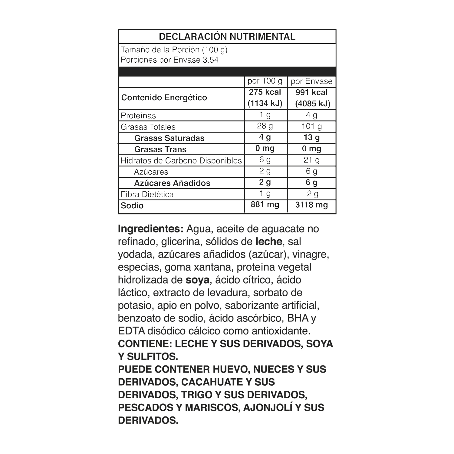 Aderezo ranch con aceite de aguacate Olew 354g - 2