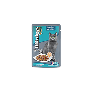 Alimento húmedo para gato sabor salmón a la plancha Minino Plus 85g