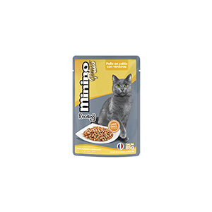 Alimento húmedo para gato sabor pavo ahumado Minino Plus 85g