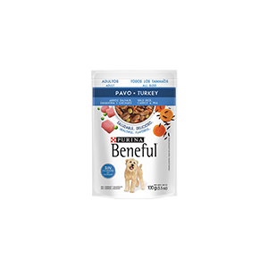 Alimento húmedo para perro adulto sabor pavo y arroz Beneful 100g