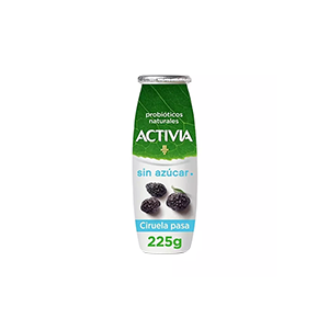 Alimento lácteo bebible sin azúcar ciruela Activia 225g