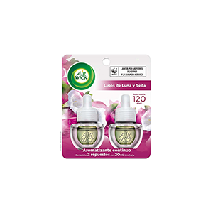 Aromatizante lirios de luna y seda repuestos Air Wick 2pz