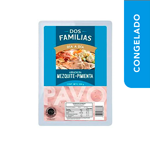 Arrachera de pavo sabor mezquite pimienta Dos Familias 500g