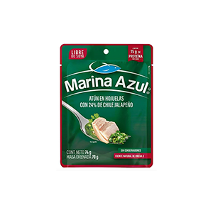Atún en hojuelas con chile jalapeño Marina Azul 74g