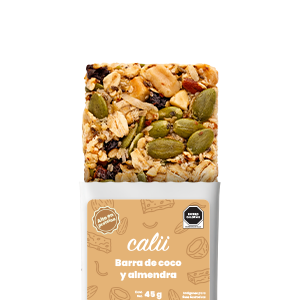 Barra de coco y almendra alta en proteína Calii 45g