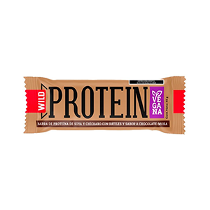 Barra de proteína vegana chocolate moka sin azúcar añadida Wild Foods 45g