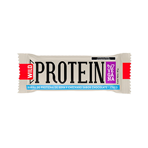 Barra de proteína vegana chocolate coco sin azúcar añadida Wild Foods 45g