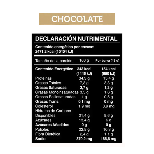 Barra de proteína chocolate Wild Foods 225g - 2