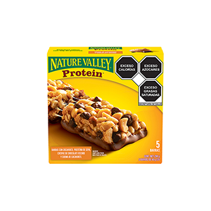 Barras de granola proteina, cacahuate y chocolate Nature Valley 150g