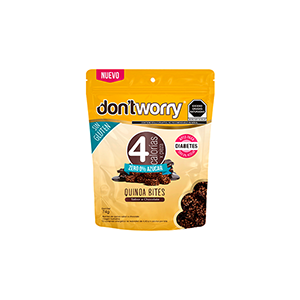 Barritas de quinoa sabor chocolate 0% azúcar Don't Worry 74g