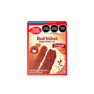 Harina para pastel red velvet Betty Crocker 432g