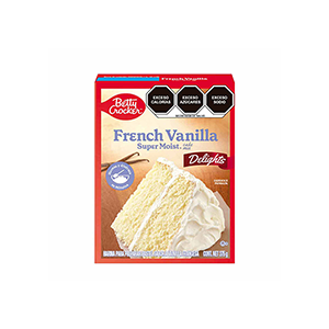 Harina para pastel vainilla francesa Betty Crocker 432g