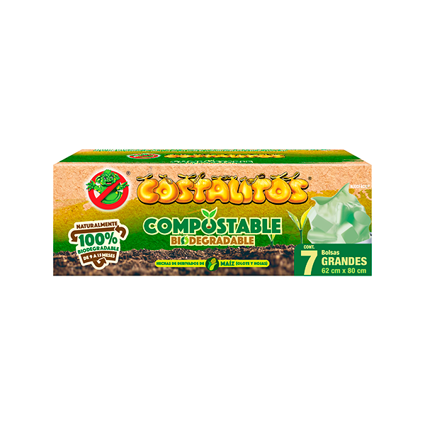 Bolsa grande compostable Costalitos 7pz