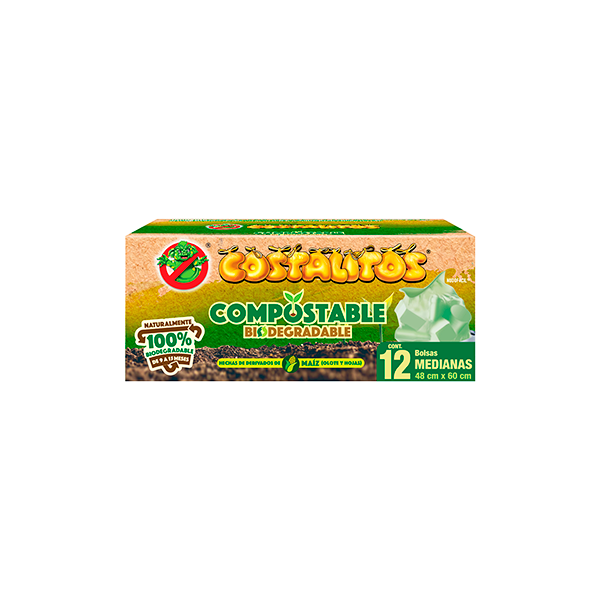 Bolsa mediana compostable Costalitos 12pz