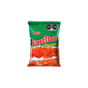 Botana de maíz sabor queso y chile jalapeño Tostileo Leo 190g
