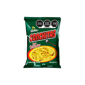 Botana de maíz sabor sal y limón Conchitas Encanto 210g