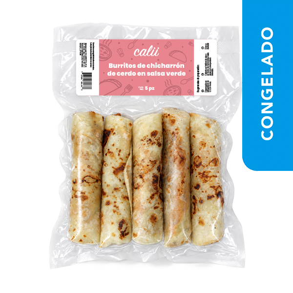 Burritos de chicharrón de cerdo en salsa verde Calii 250g (5pz) - 2