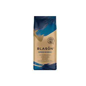 Café gourmet tostado espresso en grano Blasón 500g