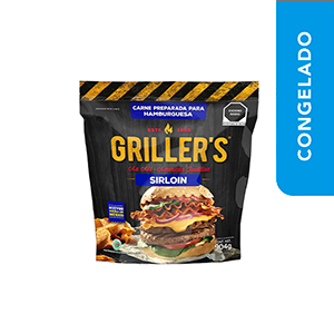 Carne para hamburguesa sirloin Griller's 904g / 8pz