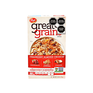 Cereal multigrano almendra y arándano Great Grains 396g