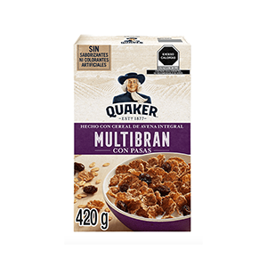 Cereal multribran pasas Quaker 420g