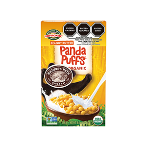 Cereal sabor crema de cacahuate orgánico Panda Puffs Nature's Path 300g