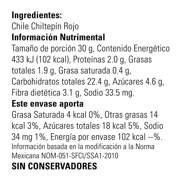 Chiltepín entero Fresh Harvest 30g - 2