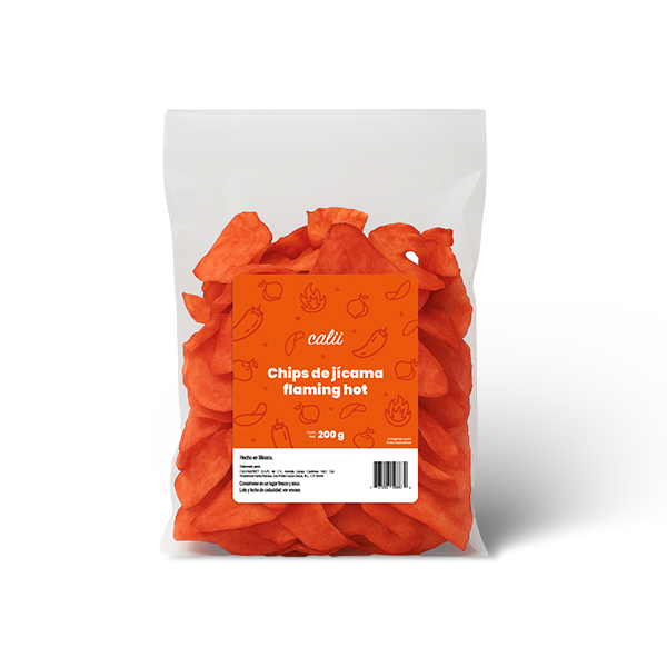 Chips de jícama sabor flaming hot Calii 100g - 2