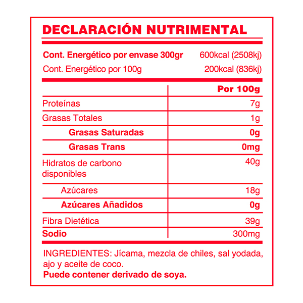 Chips de jícama horneada con chile Vitali 300g - 2
