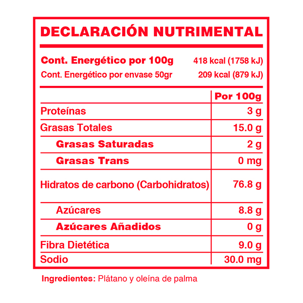 Chips de plátano Vitali 50g - 2