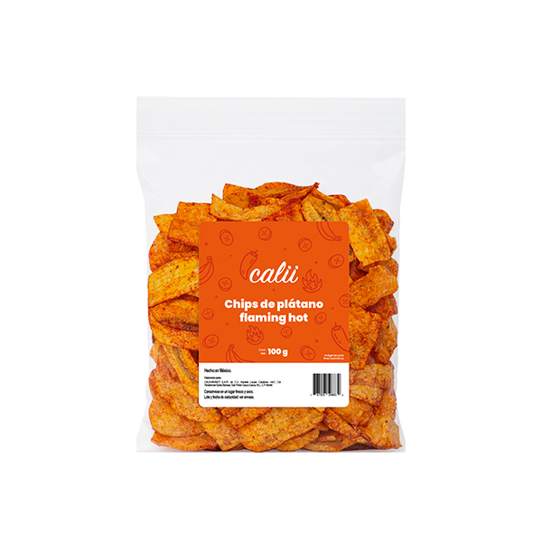 Chips de plátano sabor flaming hot Calii 100g - 2