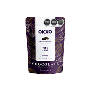 Chocolate amargo 70% cacao Okko 200g