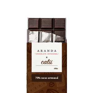Chocolate artesanal 70% cacao Calii 105g