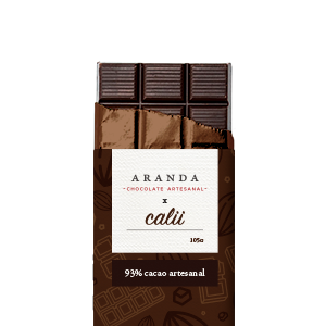 Chocolate artesanal 93% cacao Calii 105g