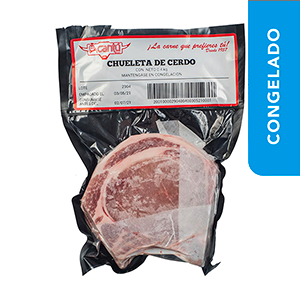 Chuleta de puerco rebanada Cantú 400g