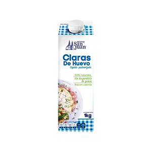 Claras de huevo líquidas pasteurizadas San Juan 1kg