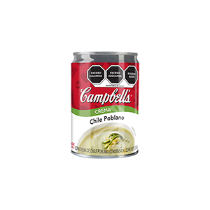 Crema de chile poblano Campbells 300g