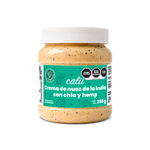 Crema de Nuez de la India con chía, hemp y sal del Himalaya Calii 250g