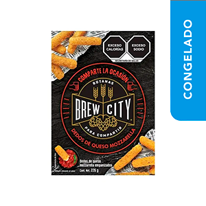 Dedos de queso mozzarella empanizados Brew City 226g