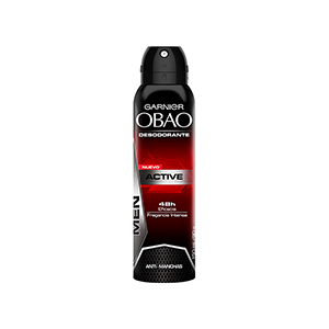 Desodorante en aerosol hombre active Obao 150ml