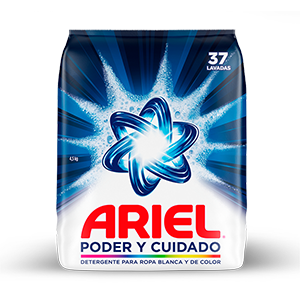 Detergente en polvo poder y cuidado Ariel 4.5kg