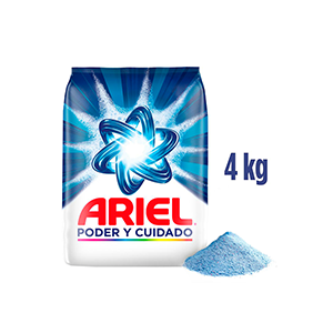 Detergente en polvo doble poder Ariel 4kg