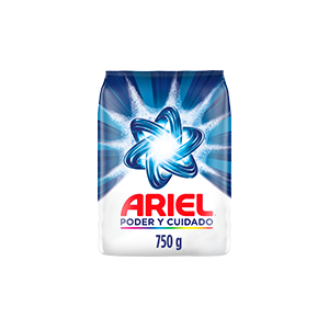 Detergente en polvo regular Ariel 750g